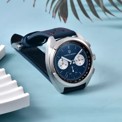 PAGANI DESIGN 2026 rétro luxe hommes montres sport chronographe VK63 montre à Quartz pour hommes AR saphir étanche en cuir horloge