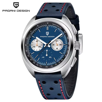 PAGANI DESIGN 2026 rétro luxe hommes montres sport chronographe VK63 montre à Quartz pour hommes AR saphir étanche en cuir horloge