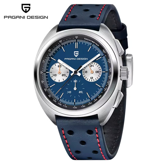 PAGANI DESIGN 2026 rétro luxe hommes montres sport chronographe VK63 montre à Quartz pour hommes AR saphir étanche en cuir horloge